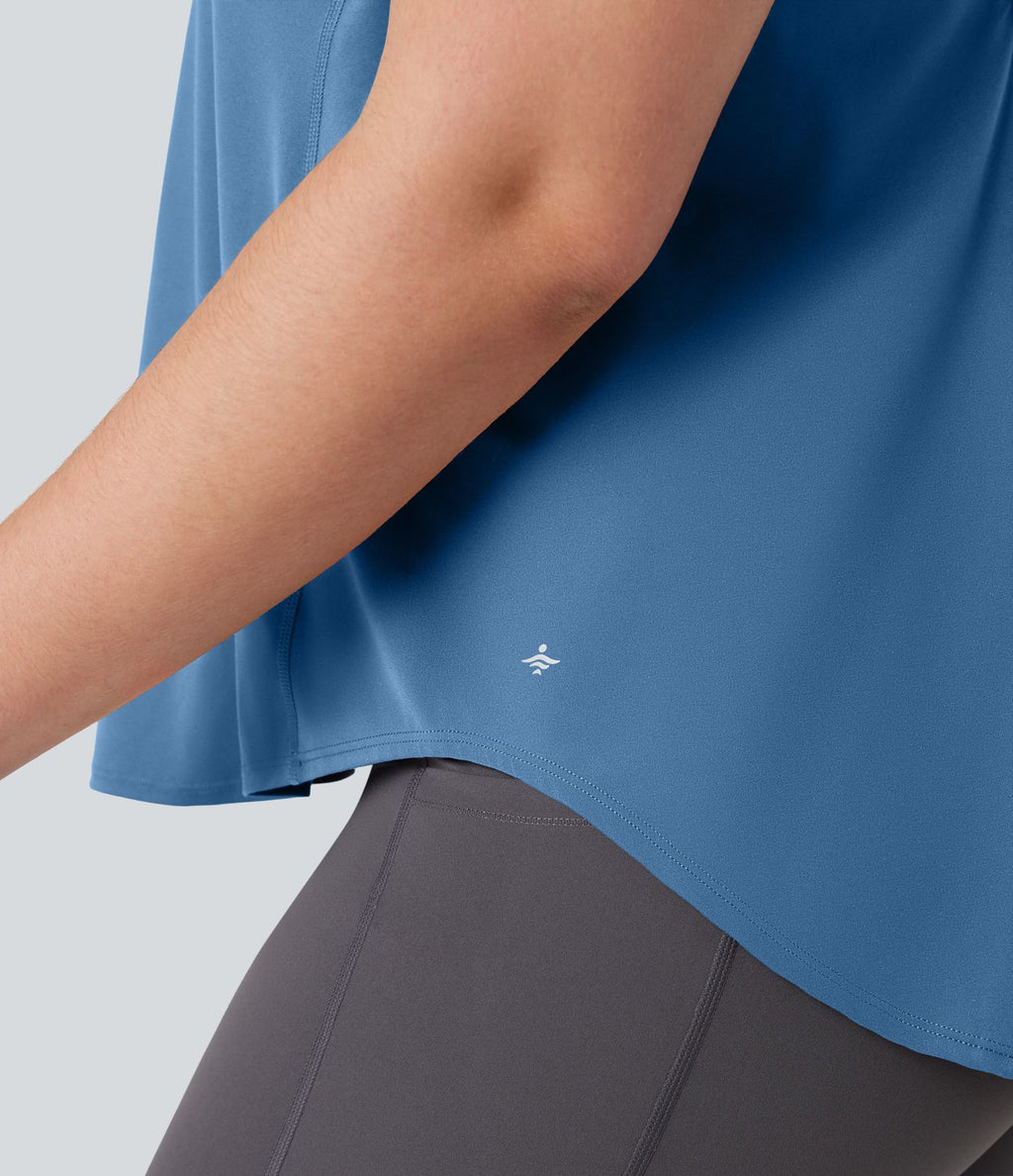 Débardeur running Halara UltraSculpt™ grande taille col rond ourlet arrondi