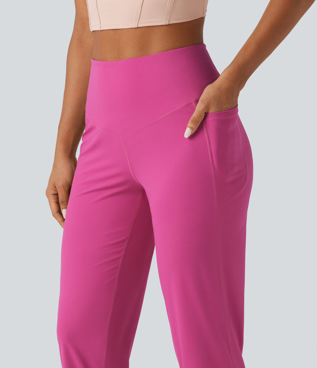 Pantacourt de yoga droit Halara UltraSculpt™ taille haute gainant avec poches