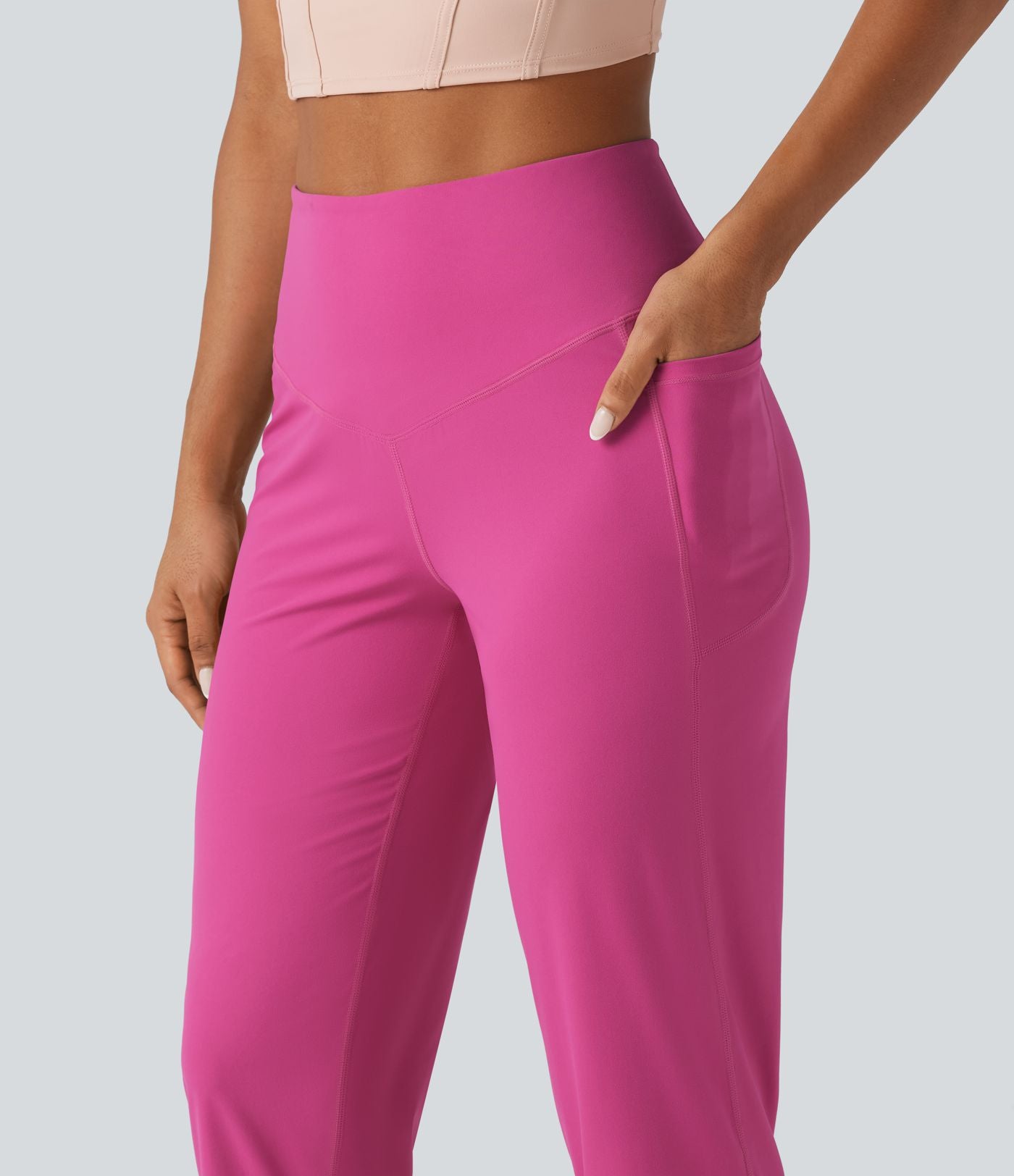 Pantacourt de yoga droit Halara UltraSculpt™ taille haute gainant avec poches