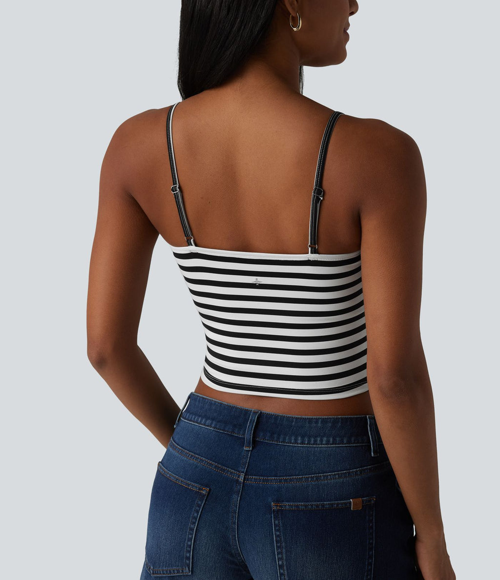 Débardeur de sport rayé avec soutien-gorge intégré
