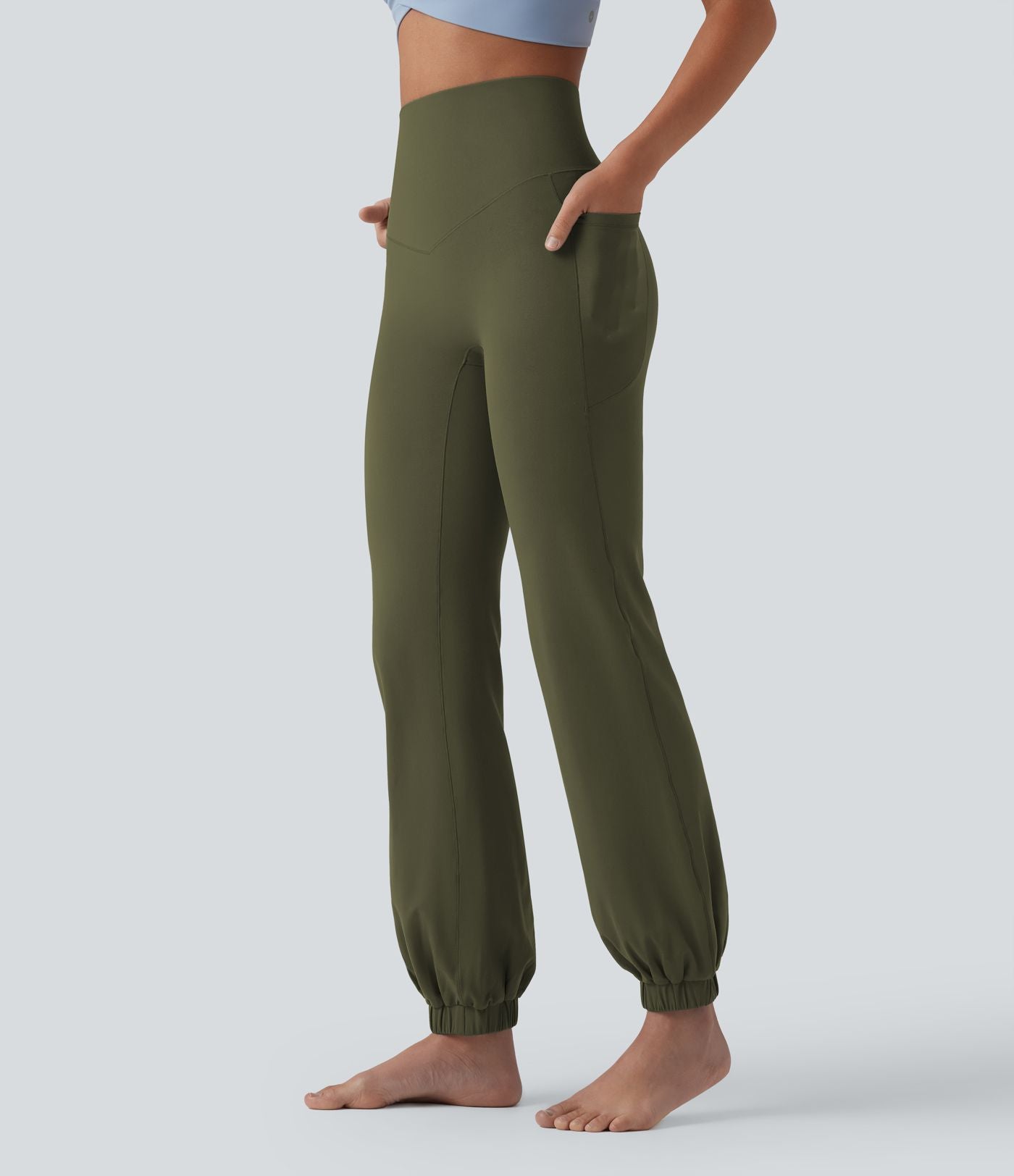 Jogging ballon danse SoftlyZero™ taille haute gainant avec poches
