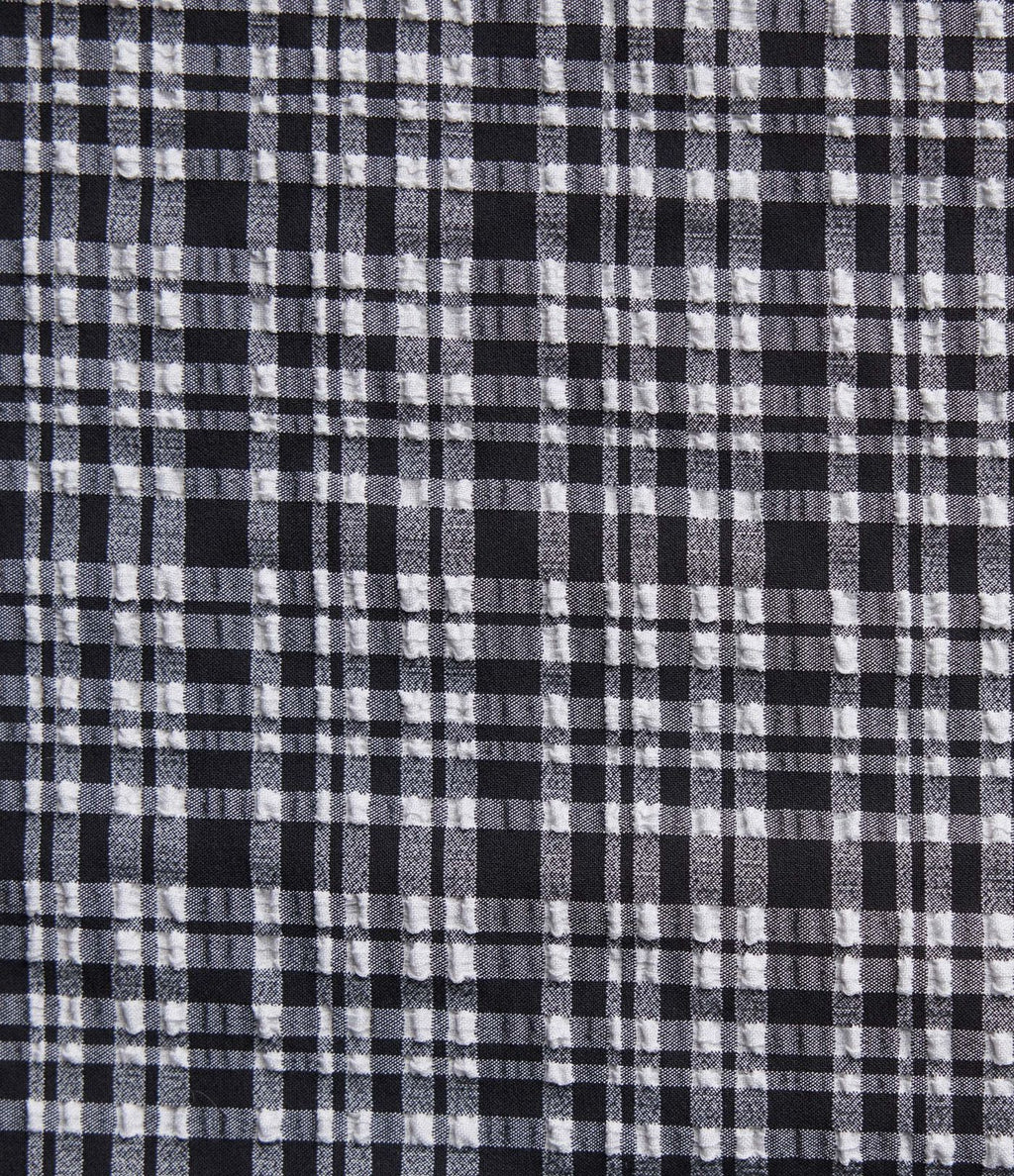 Pantalon évasé taille haute croisée ventre plat à carreaux en tissu froissé séchage rapide avec poches