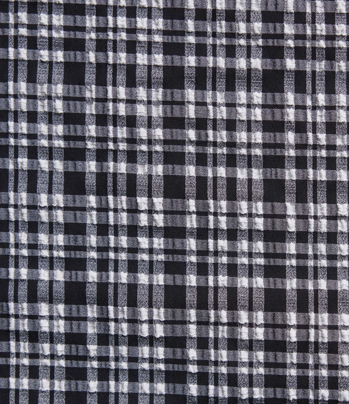 Pantalon évasé taille haute croisée ventre plat à carreaux en tissu froissé séchage rapide avec poches