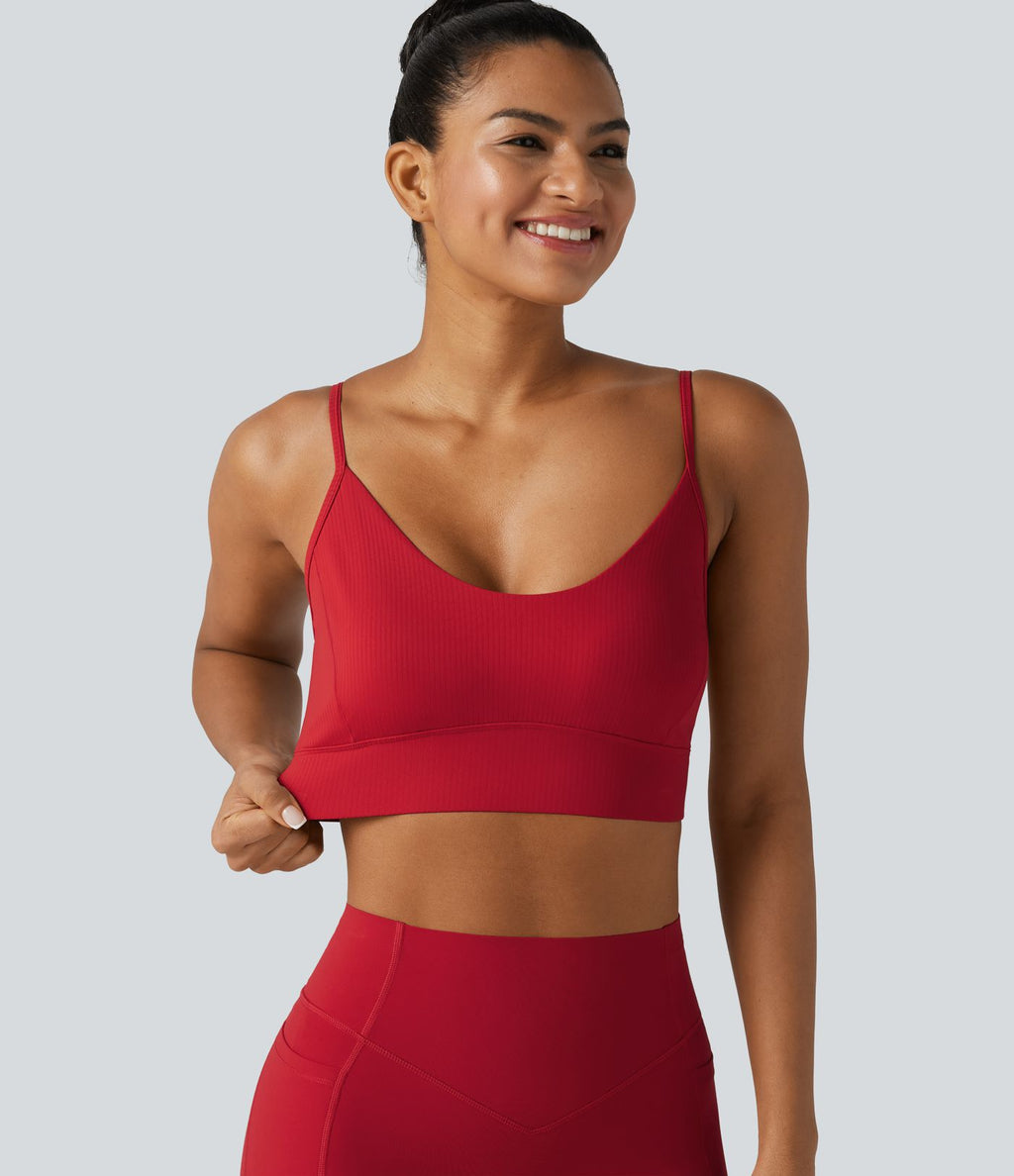 Brassière de sport et de yoga Halara UltraSculpt™ côtelé à maintien léger