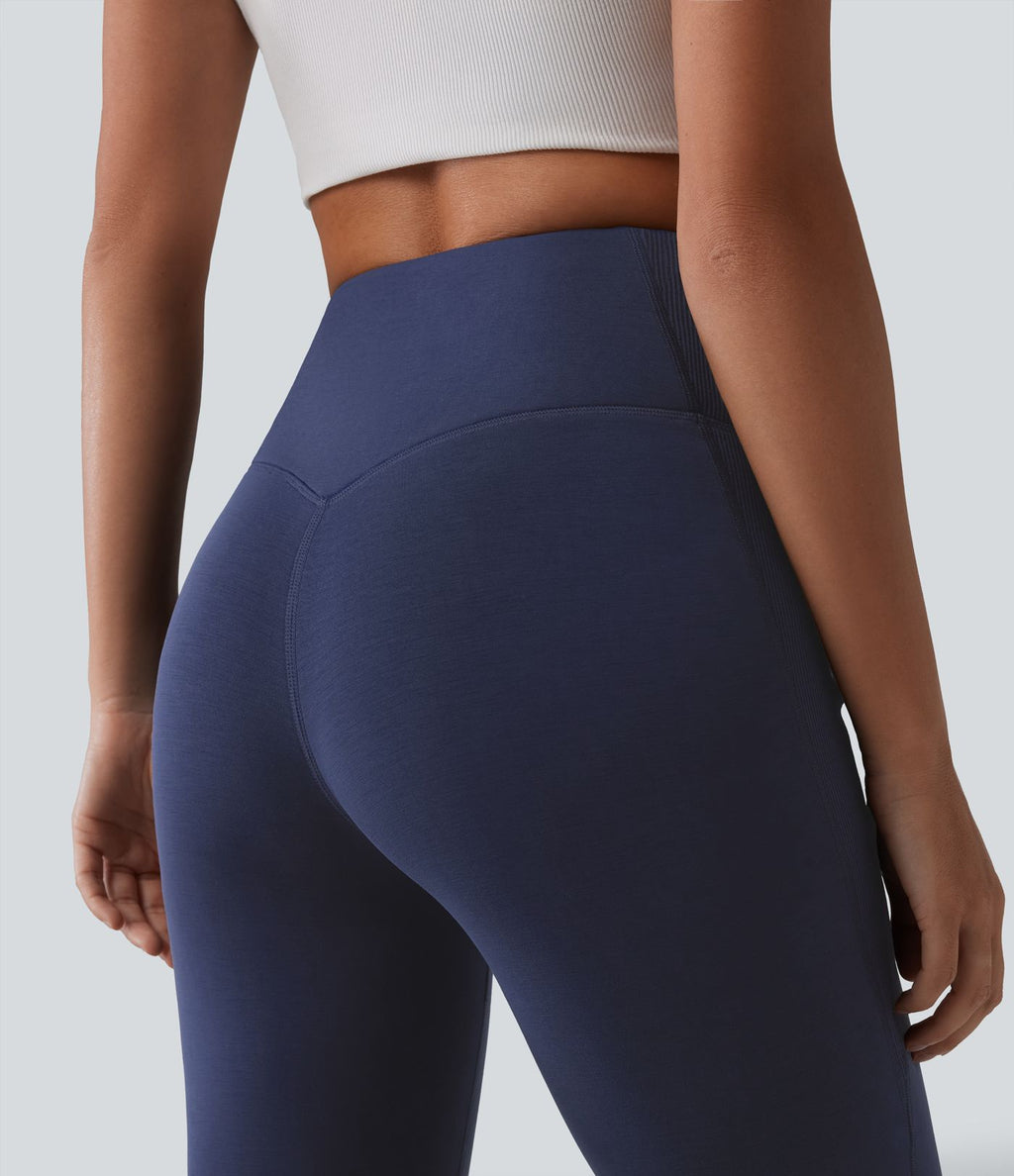 SpacerTek™ Pantalon casual évasé gainant taille haute