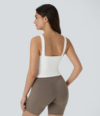 Softlyzero™ Plush Softlyzero™ Débardeur de Yoga Skinny Court à Encolure Carrée en Peluche