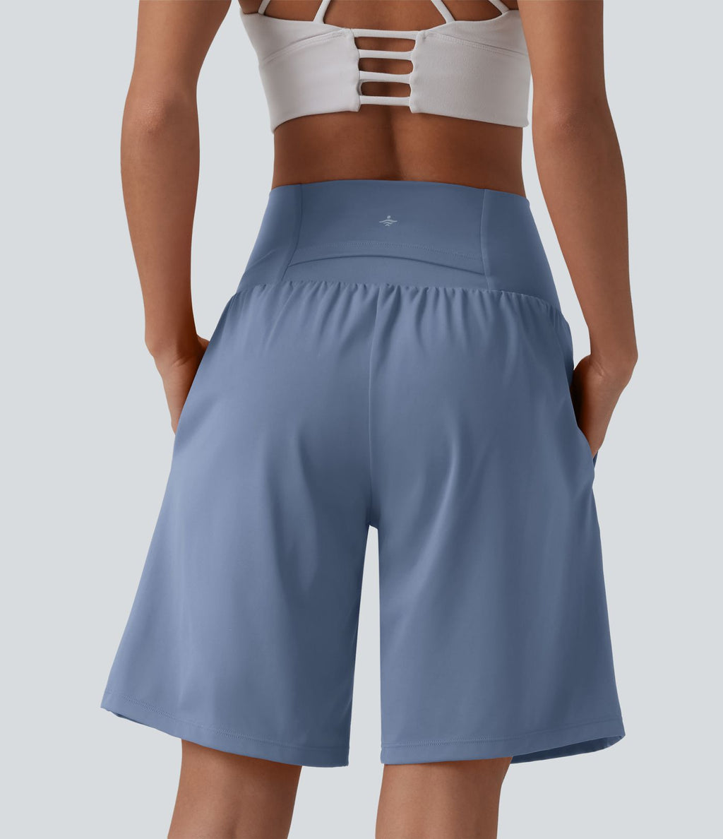 Short de yoga 2-en-1 SoftlyZero™ Airy taille très haute effet frais InstantCool 22,8 cm avec poches
