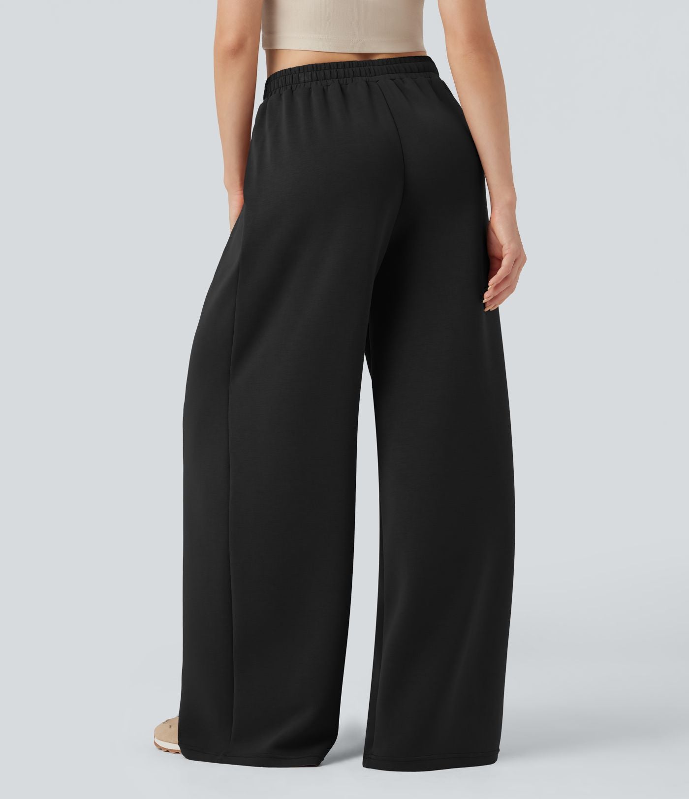 Pantalon décontracté SpacerTek™ baggy taille mi-haute, dos croisé avec cordon de serrage et poches