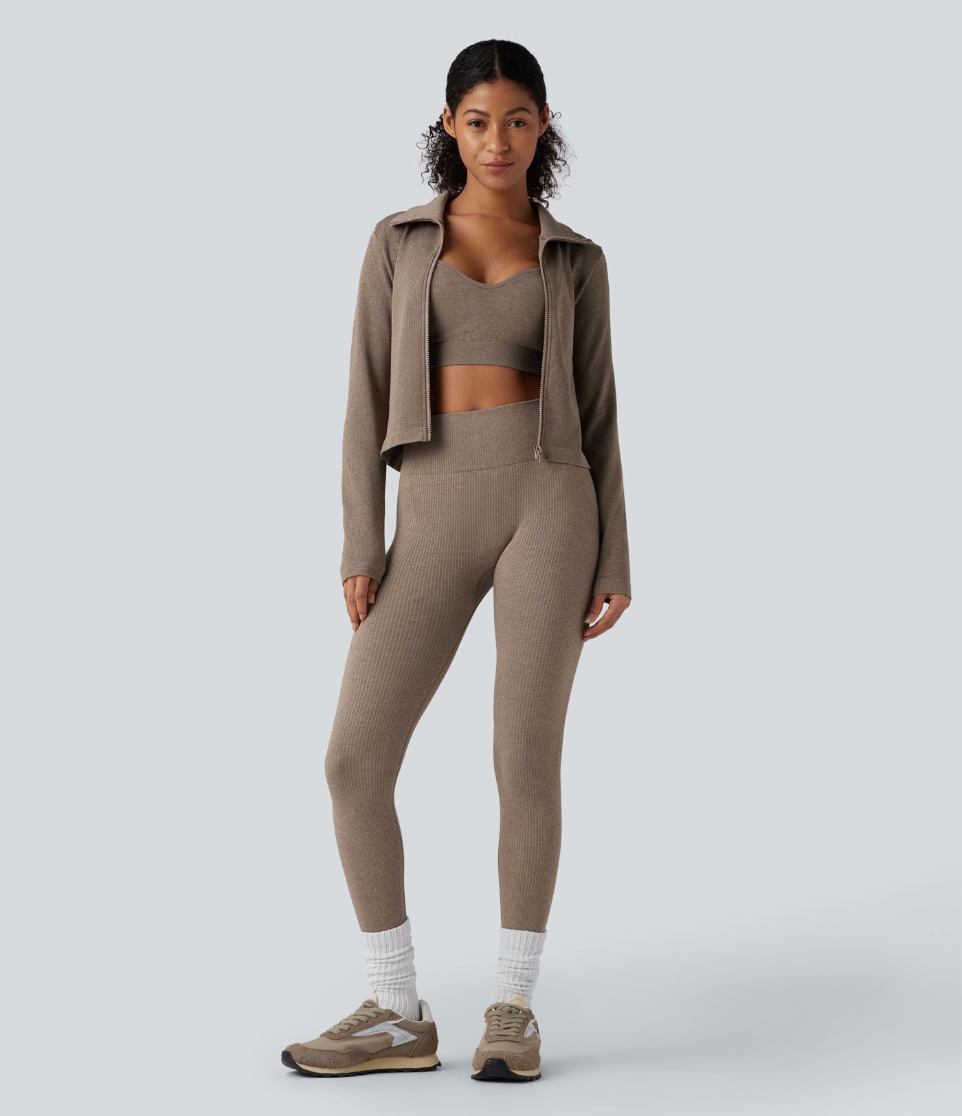 OneForm Seamless Flow Veste yoga chaude zippée à manches longues
