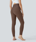 Legging 7/8 de yoga de maternité Softlyzero™ à taille très haute - Protection UPF50+