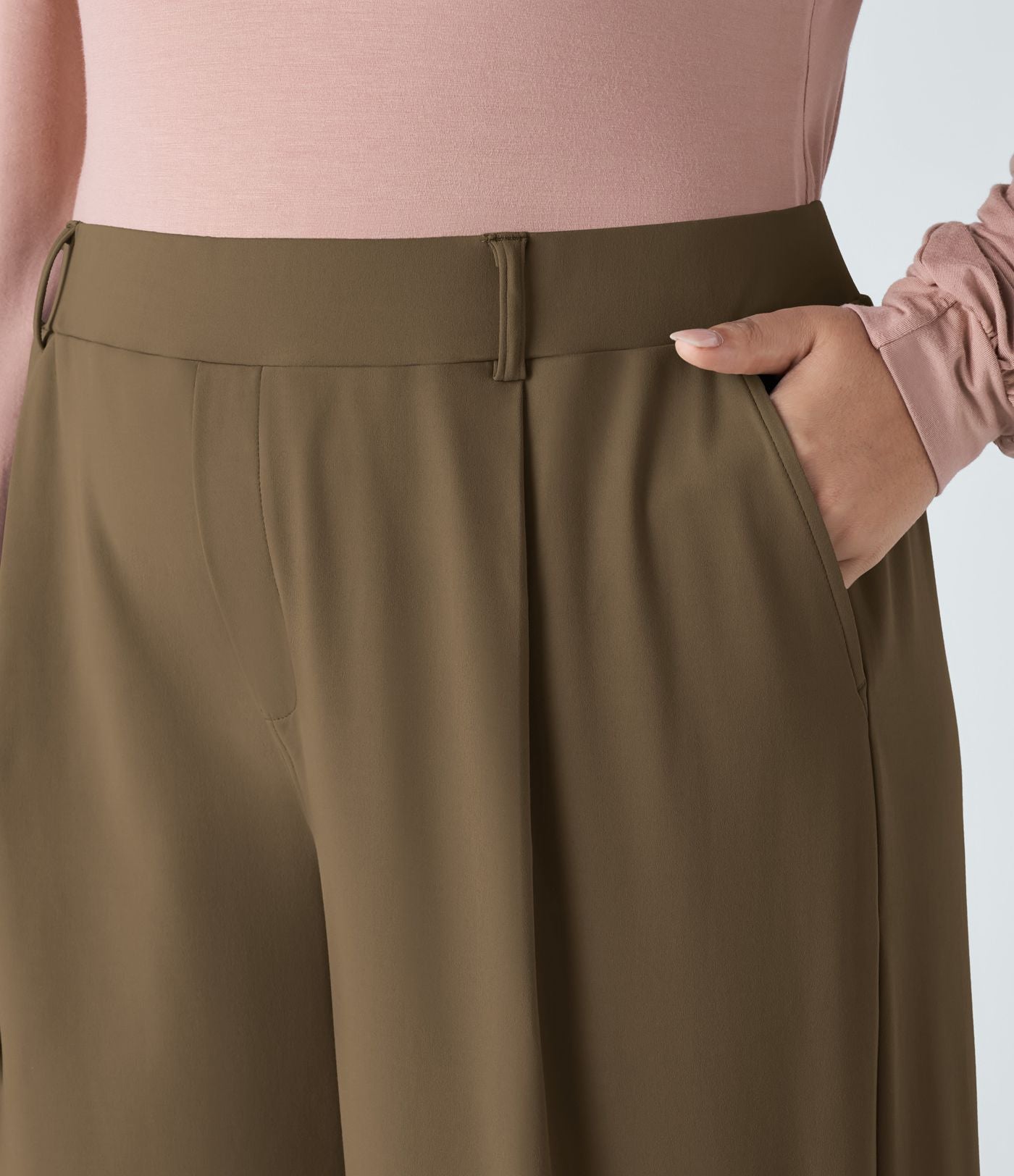 Pantalon de travail grande taille coupe droite taille haute Halara Flex™ DayStretch avec poches
