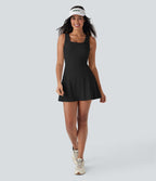 Robe SoftlyZero™ Airy de danse mini 2-en-1 dos nu, col U, bretelles croisées, poches latérales et effet frais InstantCool, accès facile Easy Peasy