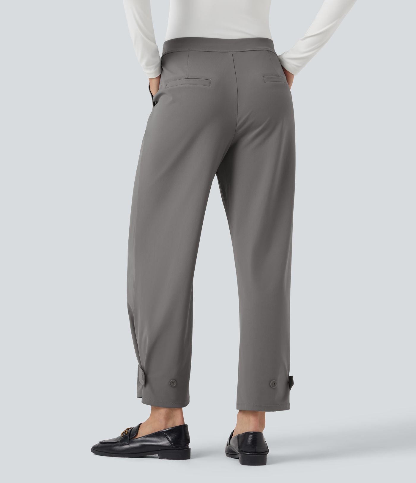 Pantalon de travail fuselé taille moyenne avec largeur ajustable Halara Flex™ DayStretch avec poches