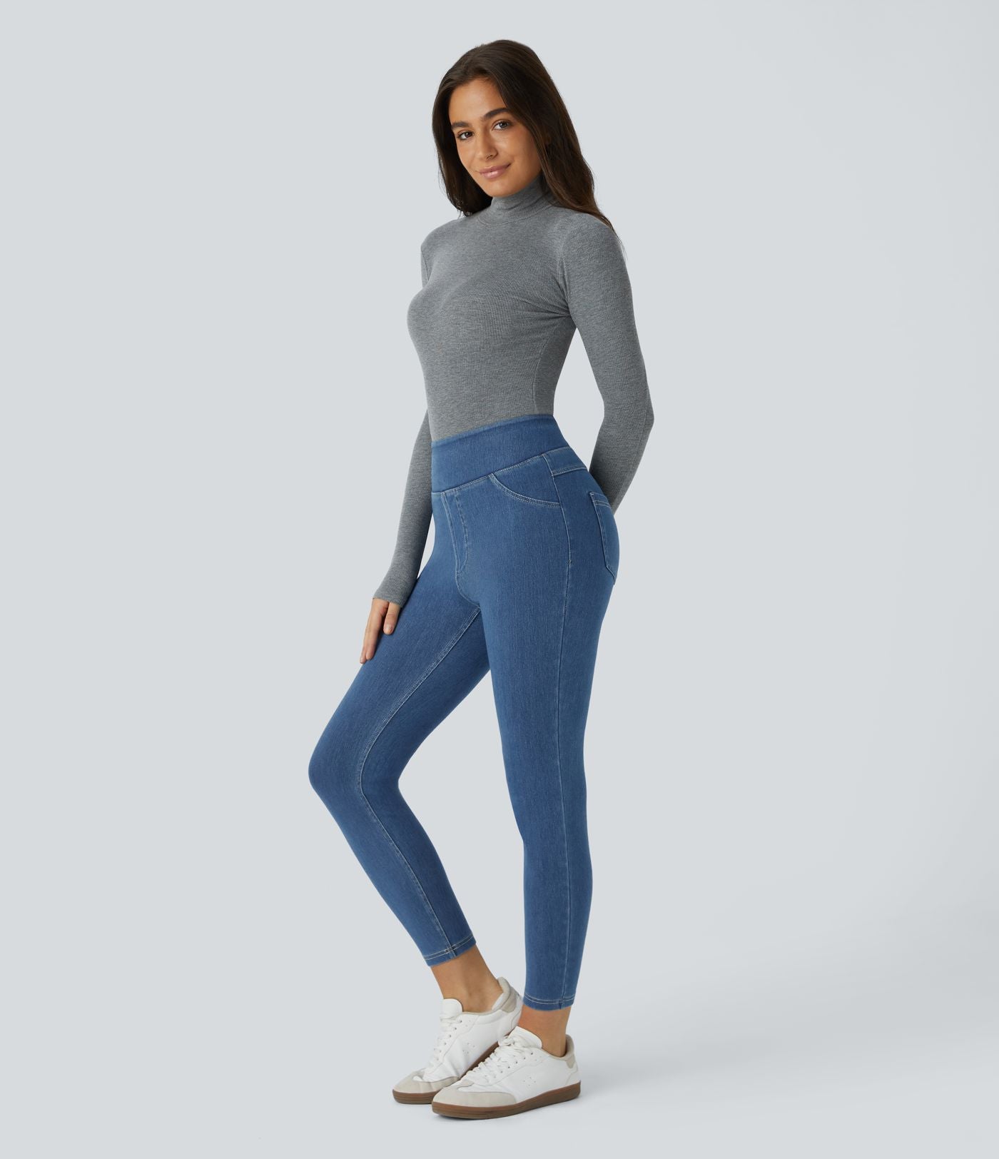 Halara Flex™ Jegging Casual Taille Haute Tricot Extensible Poche Latérale Arrière