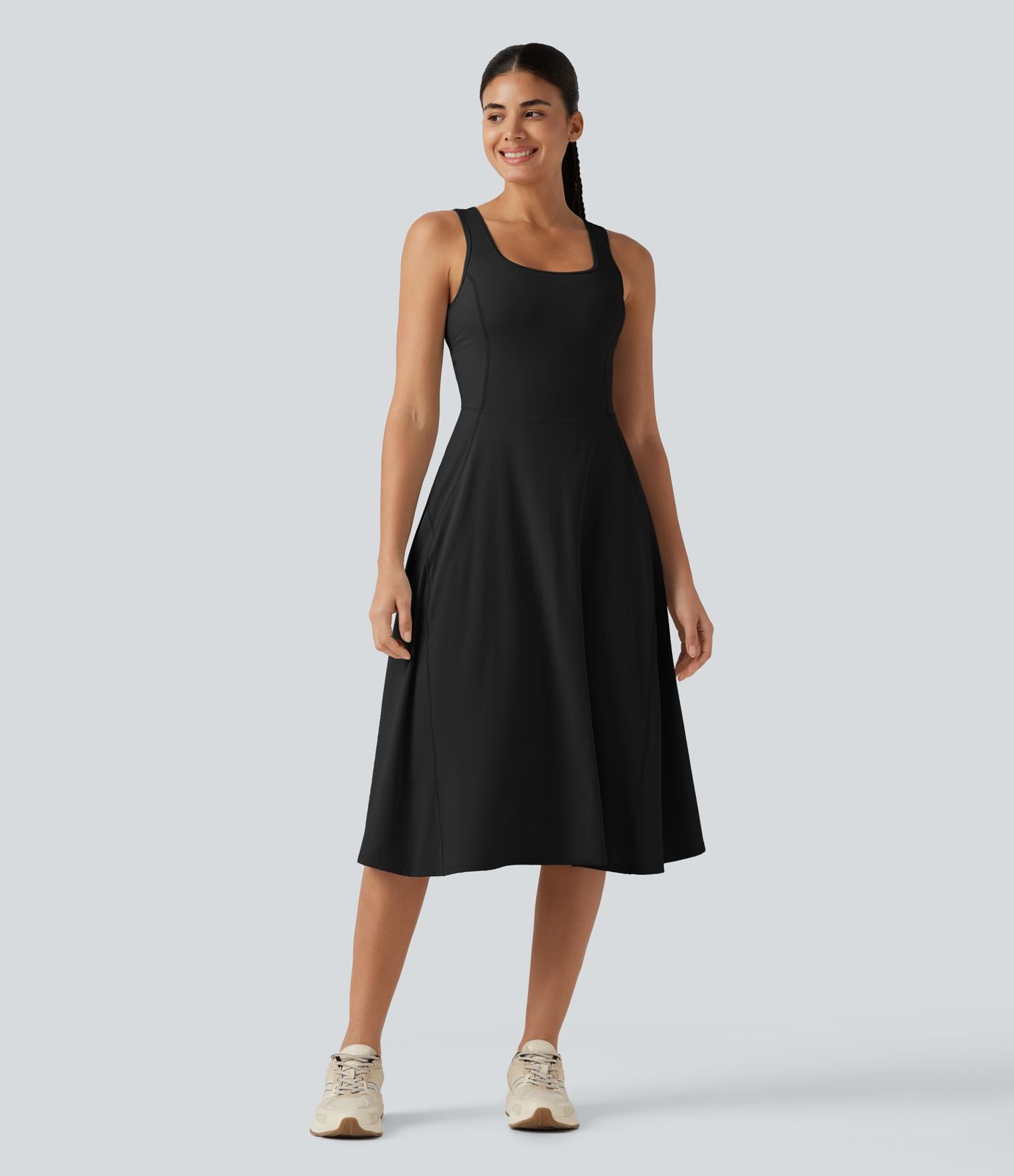Robe de danse midi SoftlyZero™ Airy 2-en-1, col carré, brassière intégrée, à effet frais InstantCool, avec poches, accès facile Easy Peasy