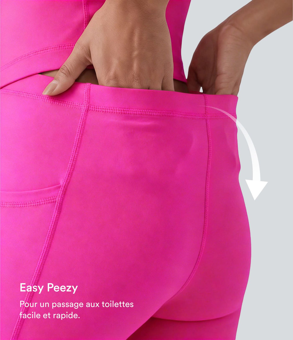 Softlyzero™ Plush Robe de danse courte dos nu avec short intégré - Version Easy Peasy