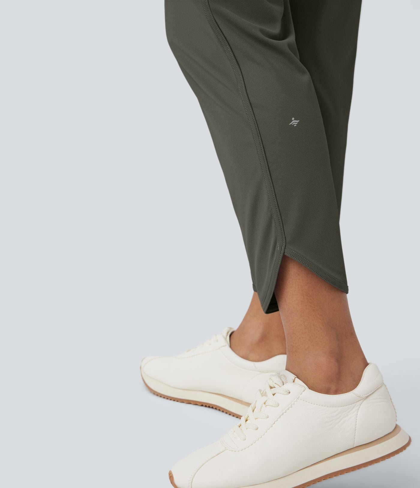 Pantalon de golf fuselé, taille mi-haute, cordon, ourlet courbé, séchage rapide, avec poches—UPF40+