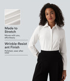 Chemise de travail infroissable à séchage rapide col manches longues