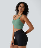 Brassière de sport maintien léger bretelles froncées doubles bonnets A-D OneForm Seamless Flow