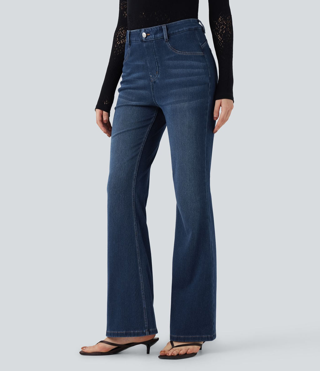 Legging denim bootcut Halara Flex™ gainant effet push-up taille haute avec poches