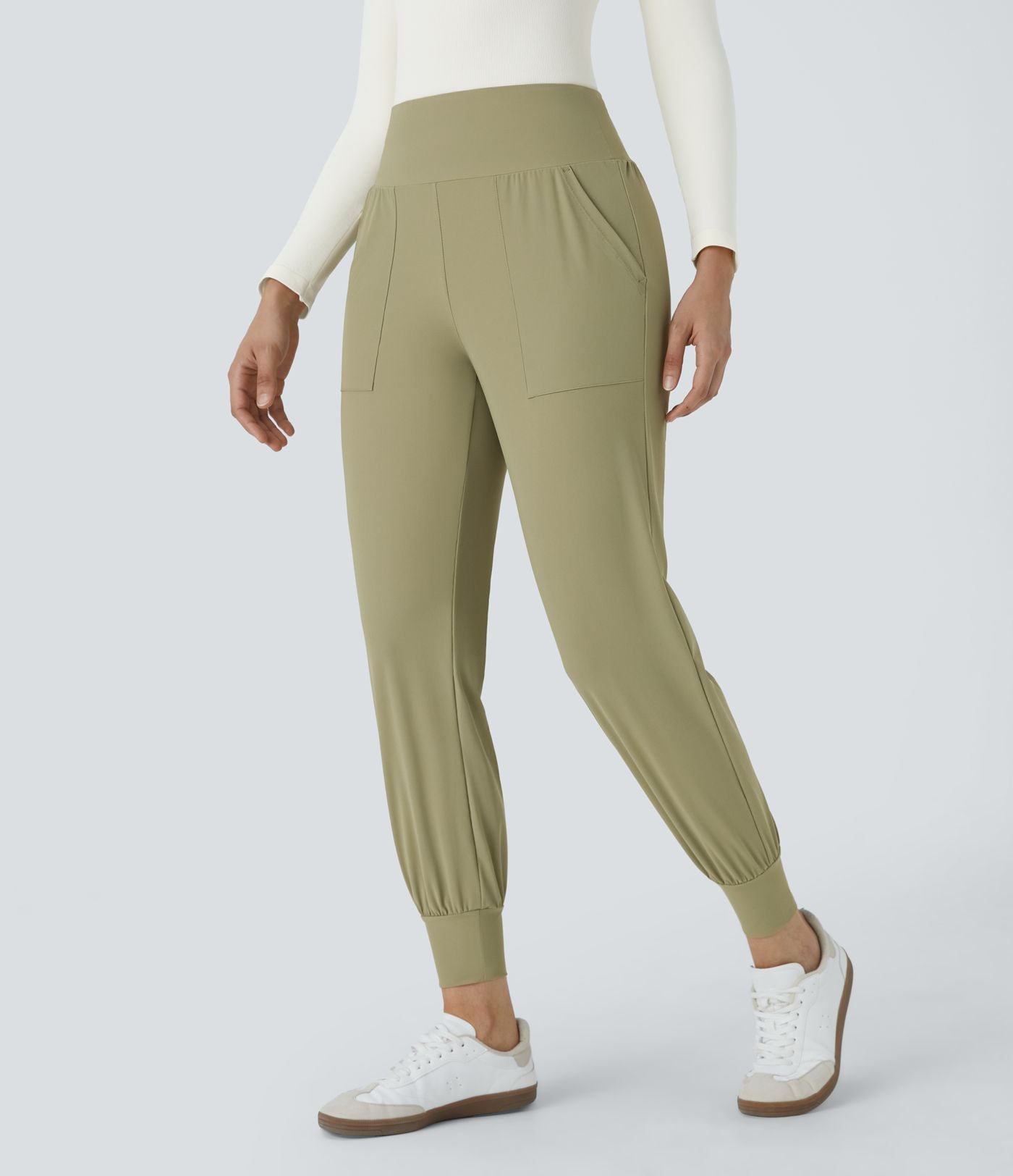 Jogging Casual Uni Taille Haute Poche Latérale