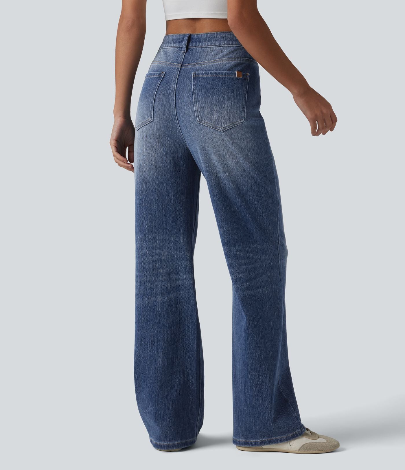 Halara Flex™ Jean droit casual taille haute avec poches