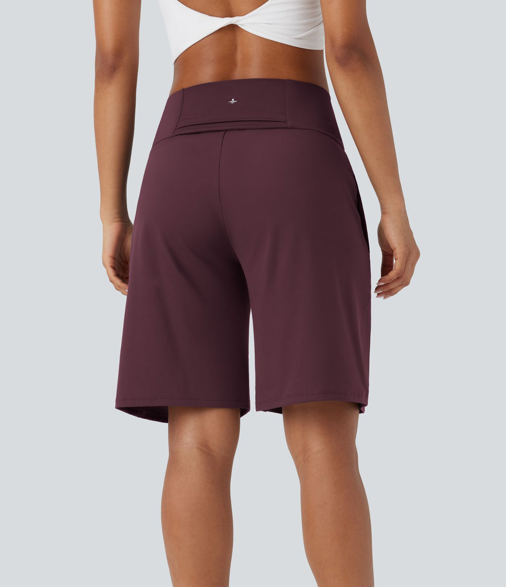 Bermuda SoftlyZero™ Airy de yoga taille haute avec poches multiples et effet frais InstantCool