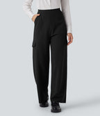 Pantalon cargo de travail coupe droite taille haute Halara Flex™ avec poches