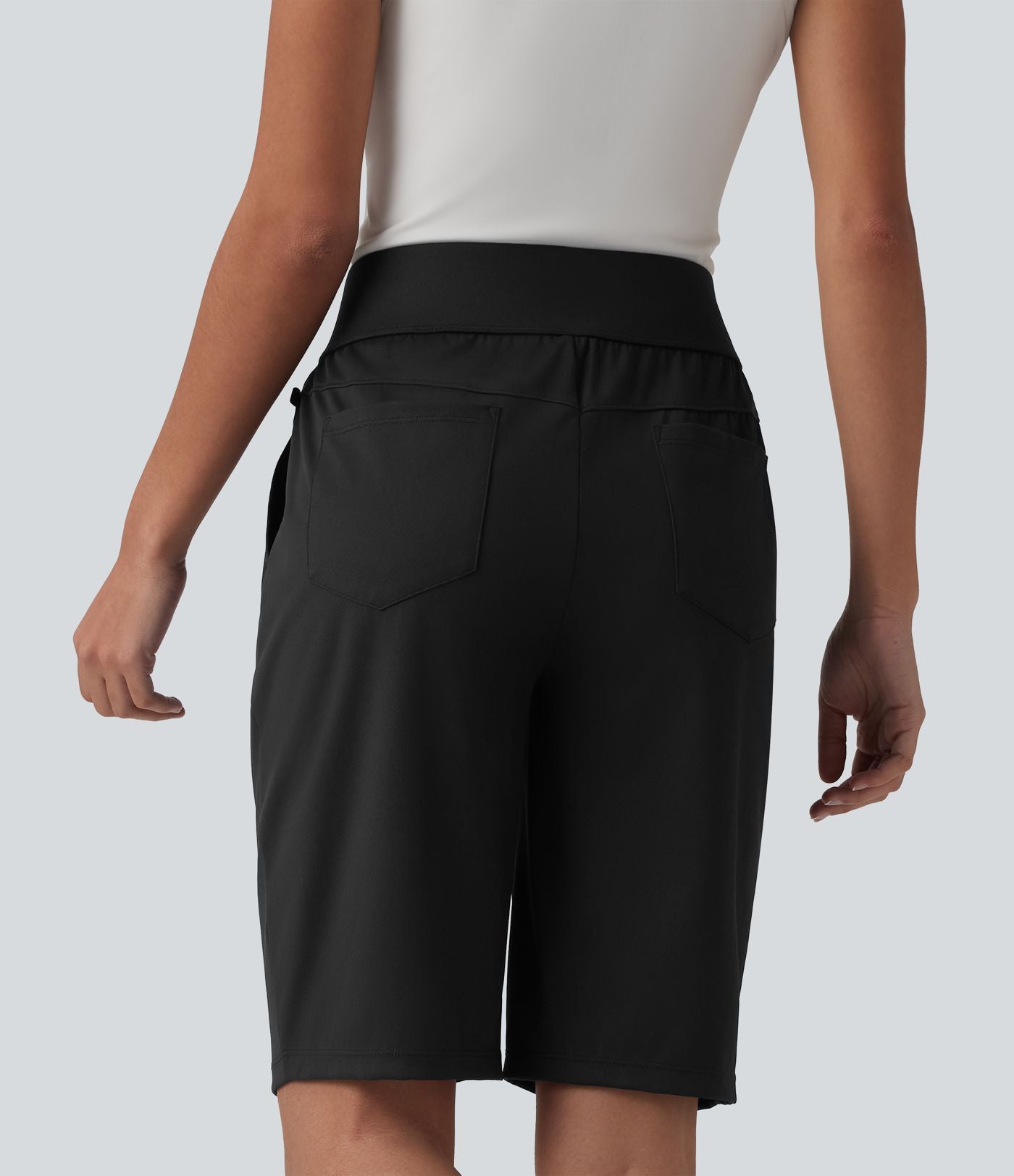 Short de golf séchage rapide taille haute avec poches 25 cm - Golf Tee - UPF40+
