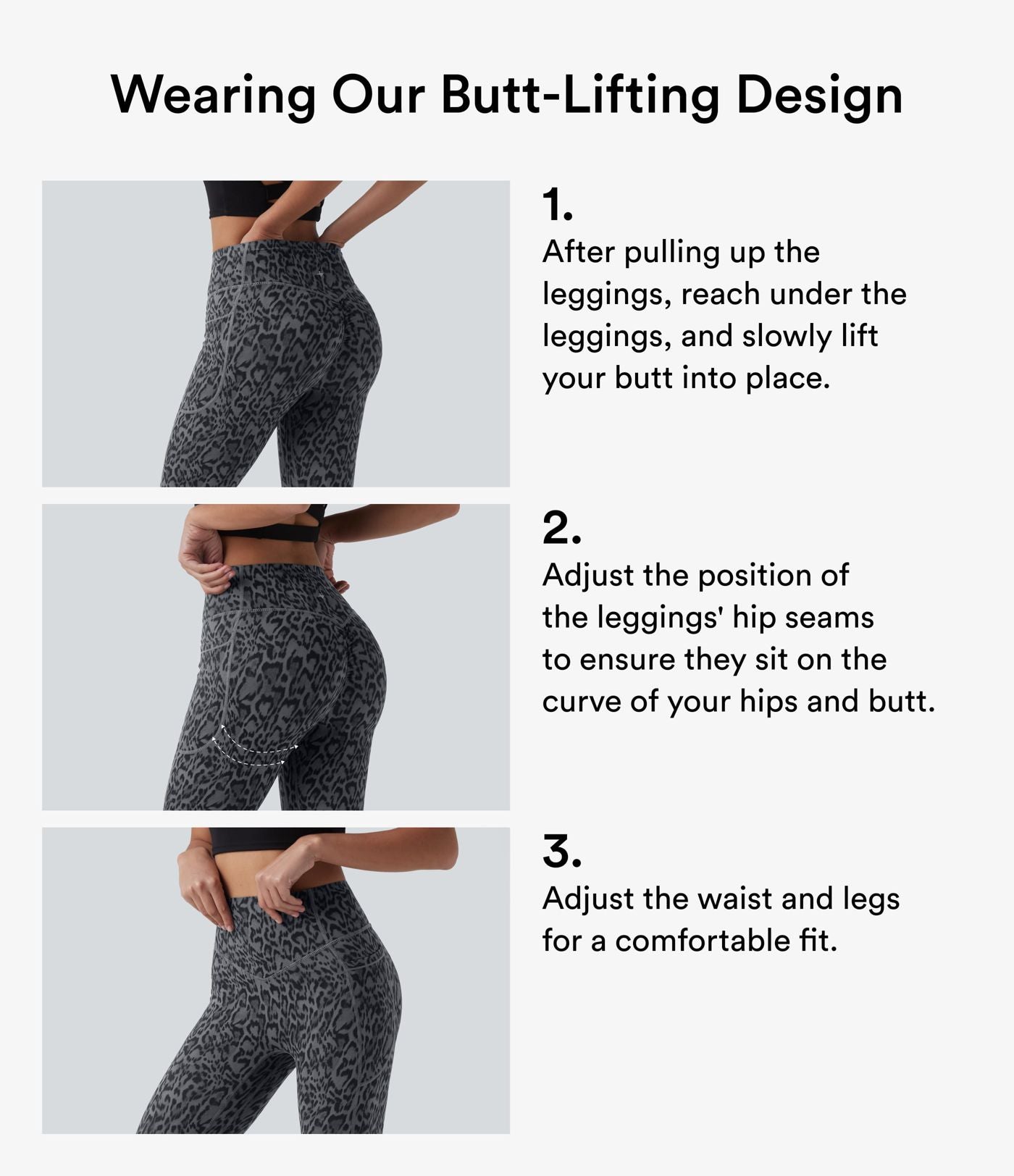 Short cycliste d'entraînement taille haute gainant effet push-up imprimé léopard 23 cm Halara UltraSculpt™ avec poches