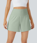 Short yoga 2-en-1 SoftlyZero™ Airy effet frais InstantCool taille très haute 12,5 cm avec poches, longueur allongée