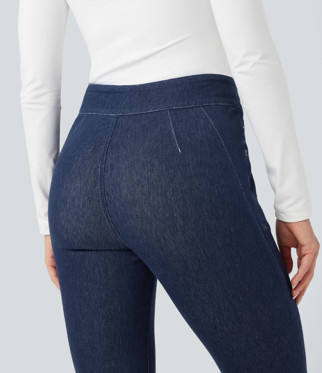 Legging denim Halara Flex™ 7/8 taille mi-haute avec poches