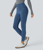 Halara Flex™ Jegging Casual Taille Haute Tricot Extensible Poche Latérale Arrière