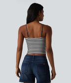 Débardeur de sport rayé avec soutien-gorge intégré