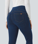 Legging denim Halara Flex™ 7/8 skinny push-up gainant taille haute avec poches