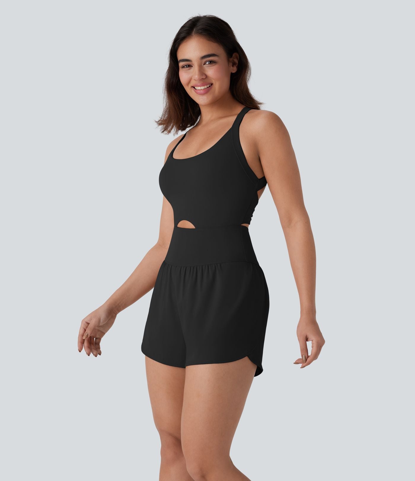 Combinaison-pantalon de yoga 2-en-1 gainante à séchage rapide avec poches SoftlyZero™
