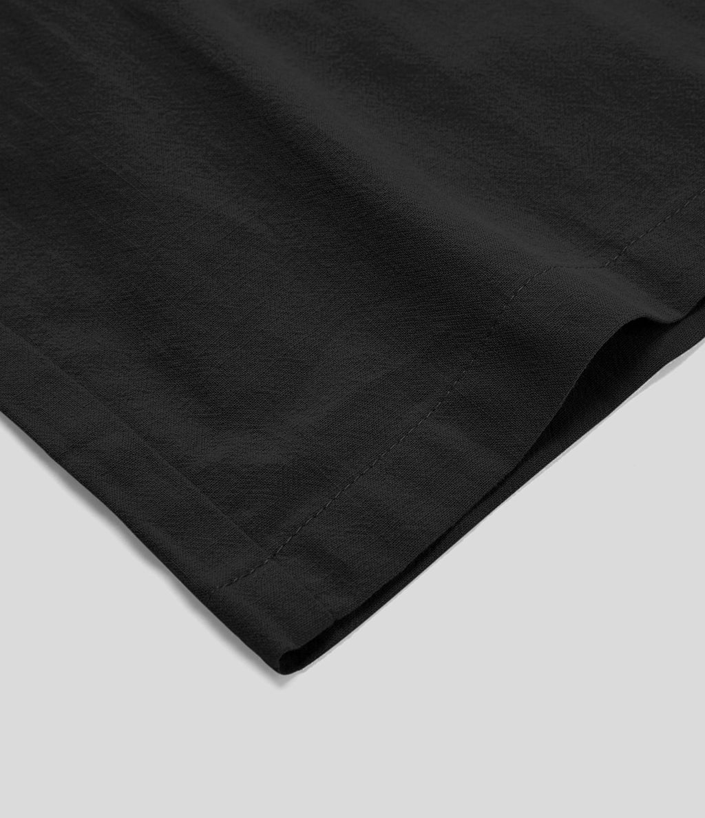 Pantalon Fluide Large Taille Haute Poches Latérales Palazzo Solide Casual Linen-Feel