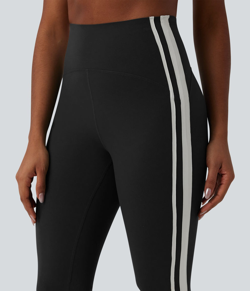 Legging de yoga 7/8 évasé Halara UltraSculpt™ taille haute ventre plat avec bandes latérales