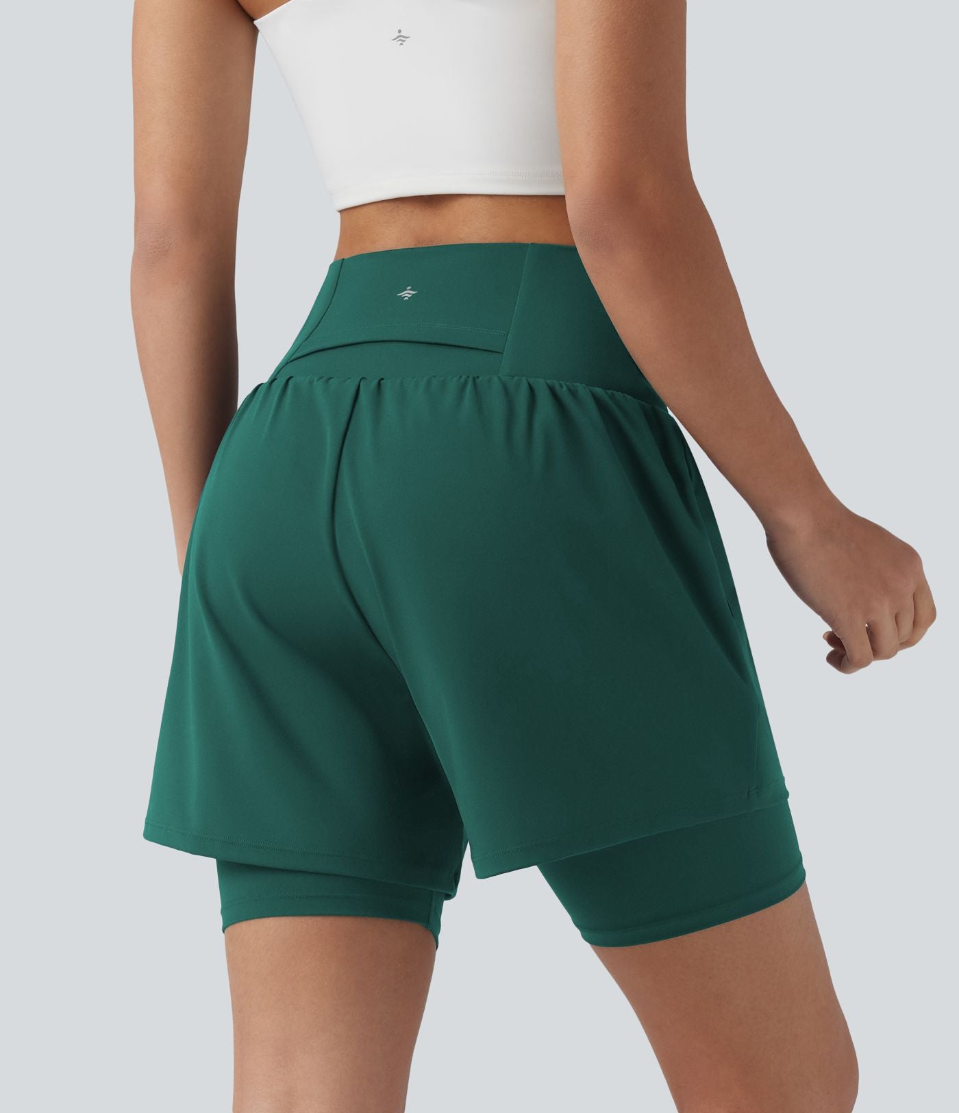 Short de yoga SoftlyZero™ Airy 2-en-1 taille ultra-haute effet frais InstantCool 17,5 cm avec poches