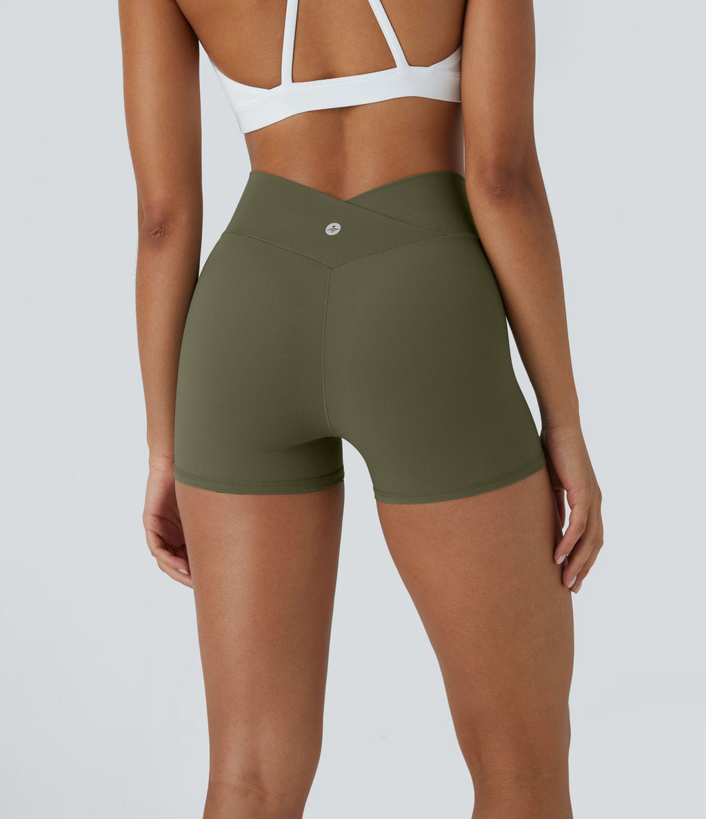 Softlyzero™ Short 7,5cm Biker Taille Haute Croisé Uni