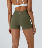 Softlyzero™ Short 7,5cm Biker Taille Haute Croisé Uni