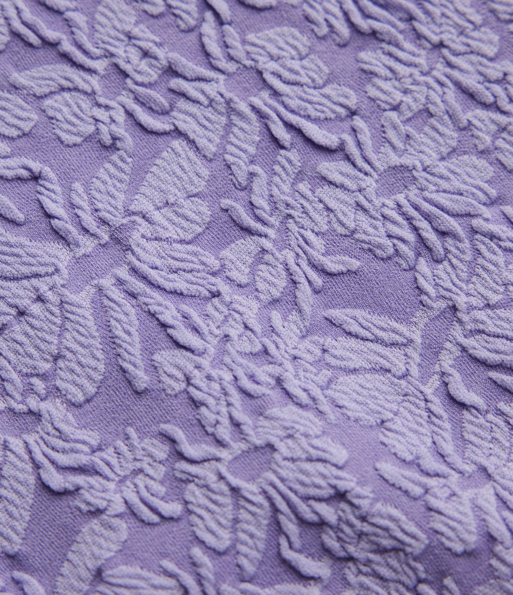 Haut de bikini jacquard à décolleté plongeant en V