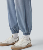 Jean décontracté Halara Flex™ taille mi-haute avec cordon de serrage et pochesns
