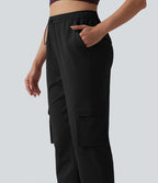 Pantalon cargo fuselé de sport DayStretch taille haute avec cordon de serrage réglable et poches
