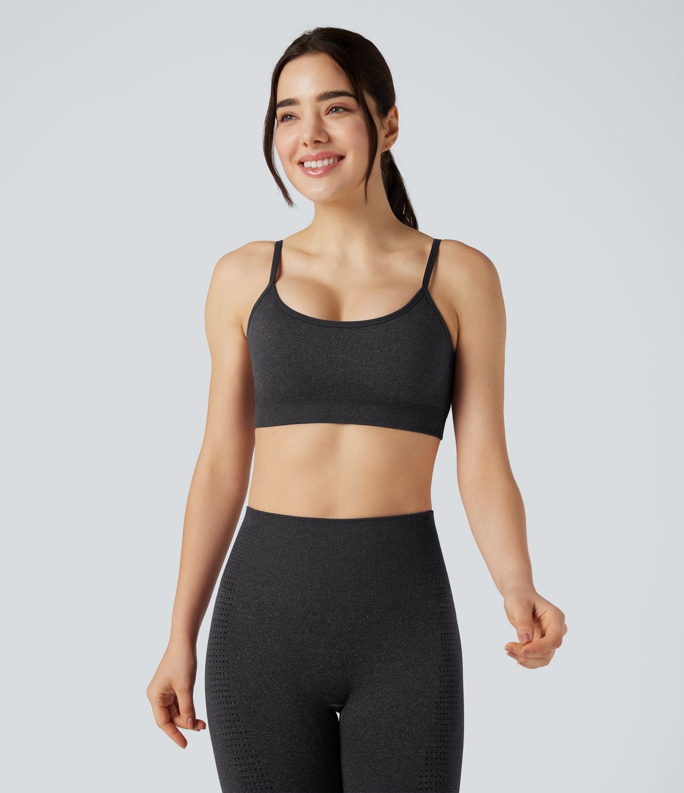 Brassière de sport yoga maintien léger col U sans couture OneForm Seamless Flow