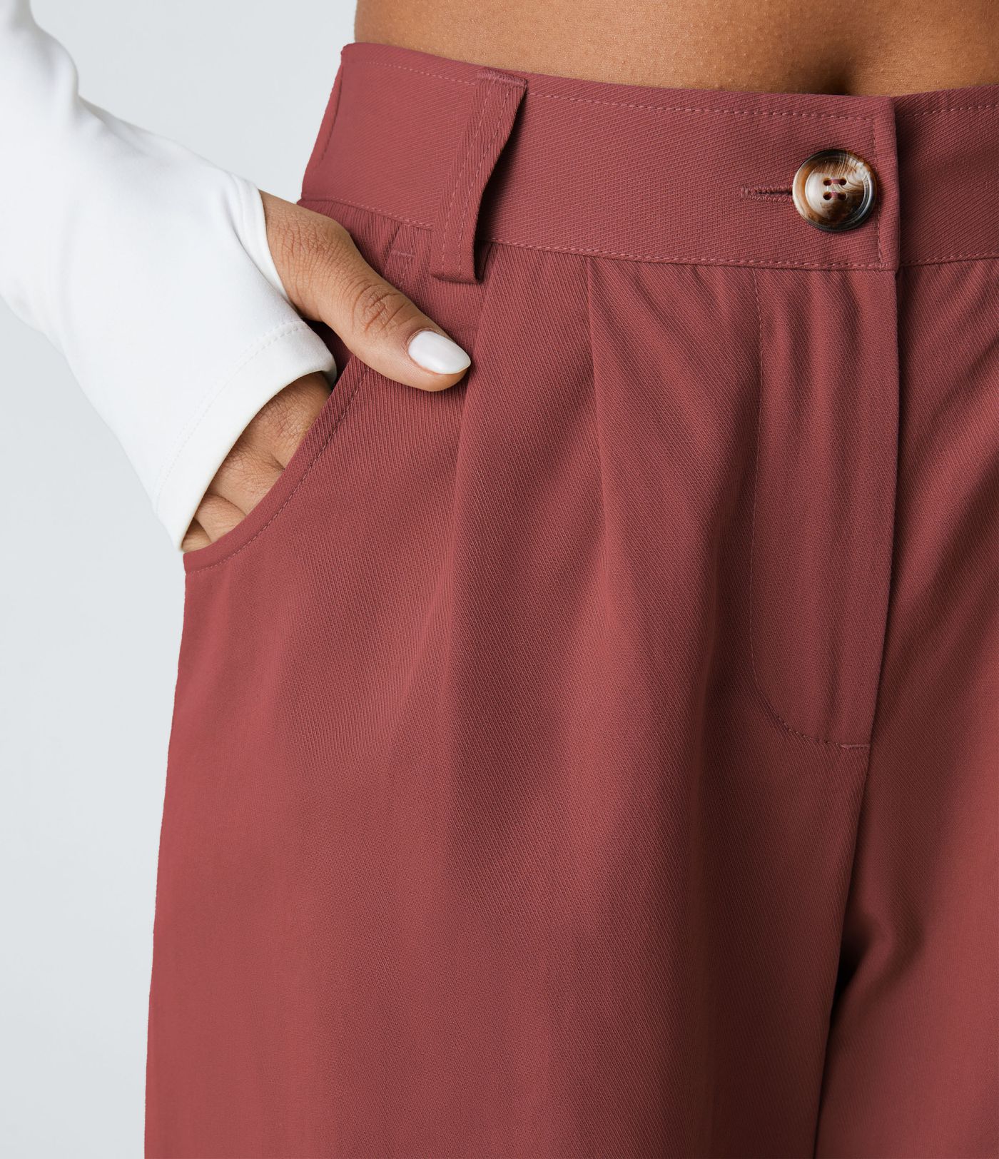 Joggings décontractés à taille mi-haute avec poches