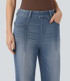 Jean droit Halara Flex™ taille haute avec poches
