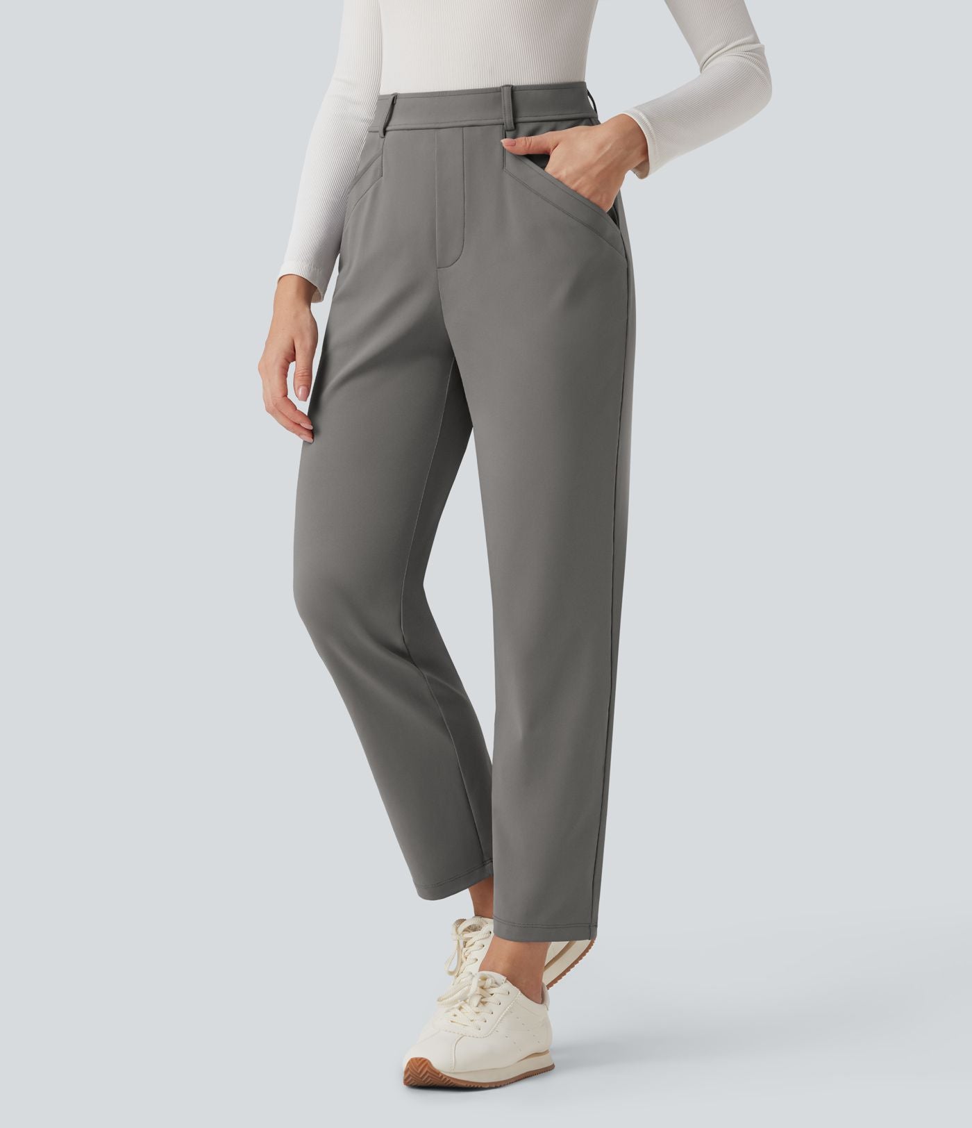 Pantalon tailleur fuselé 7/8 taille haute Halara Flex™ DayStretch avec poches
