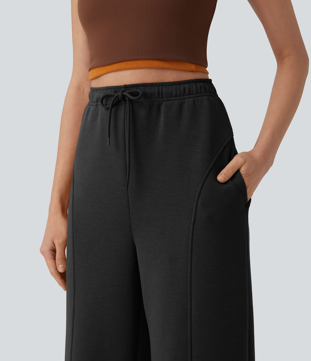 Pantalon casual SpacerTek™ coupe droite taille haute avec cordon de serrage et poches