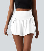 Short de yoga SoftlyZero™ Airy 2-en-1 taille haute gainant ourlet arrondi effet frais InstantCool 7,5 cm avec poches